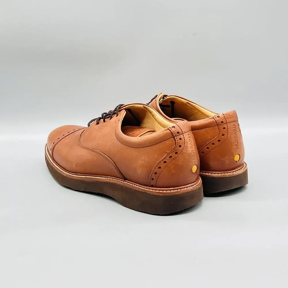 Samuel Hubbard Shoes Mens 7.5 Brown Leather Cap Toe Derby Oxford Dress Comfort
